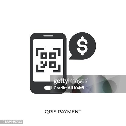 Qris payment glyph solid icon. Solid icon that can be applied anywhere, simple, pixel perfect and modern style Qris payment glyph solid icon. Solid icon that can be applied anywhere, simple, pixel perfect and modern style