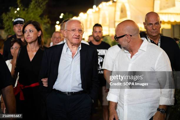 The President of the Campania Region Vincenzo De Luca visits the Salerno Pitti Pizza & Friends 2024.