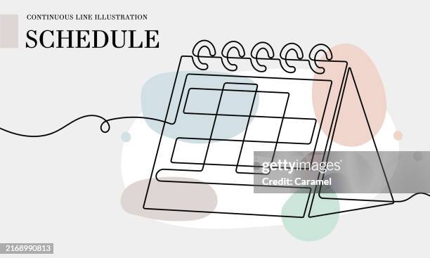 ilustraciones, imágenes clip art, dibujos animados e iconos de stock de programar el dibujo de líneas continuas con formas de color - un solo objeto