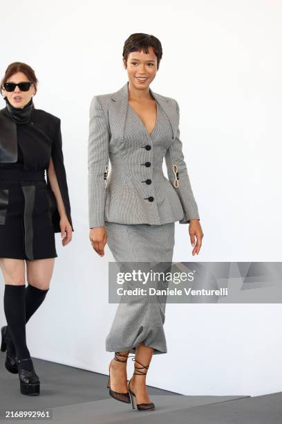 Taylor Russell attends the "Luigi De Laurentiis" Venice Award for a Debut Film Jury photocall during the 81st Venice International Film Festival at...