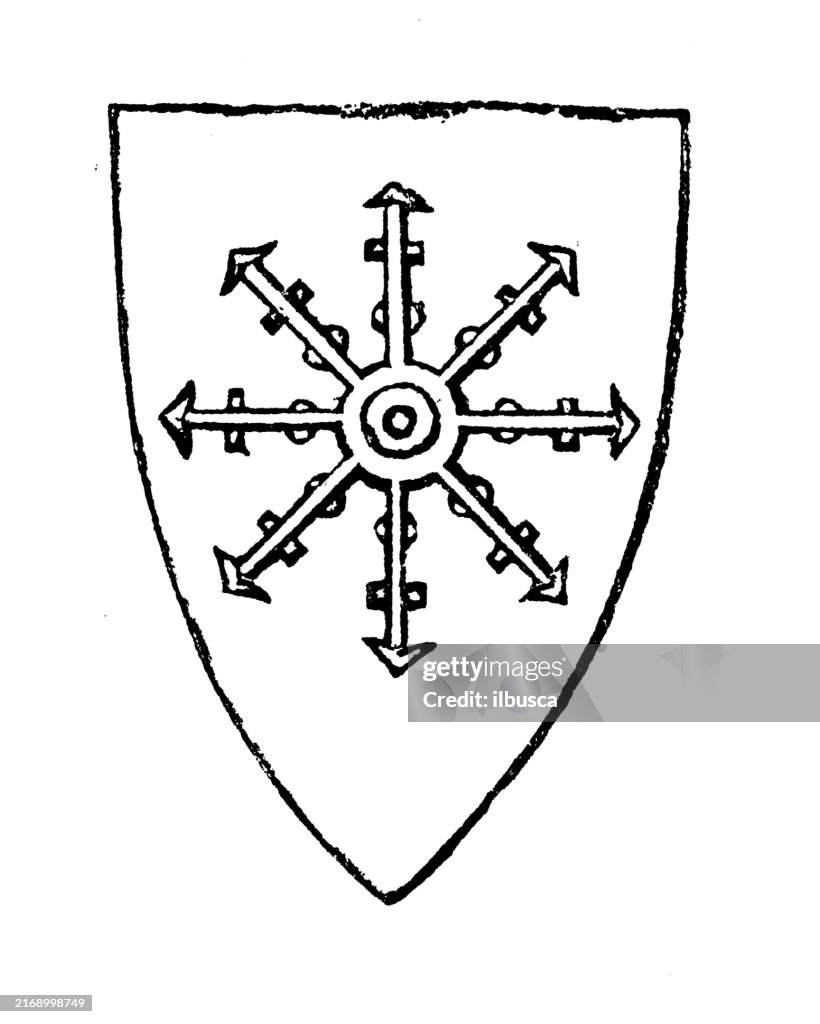 Escarbuncle Pattern Solid Heraldry Coat Of Arms And Flag Elements Common Charges Carbuncle Or ...
