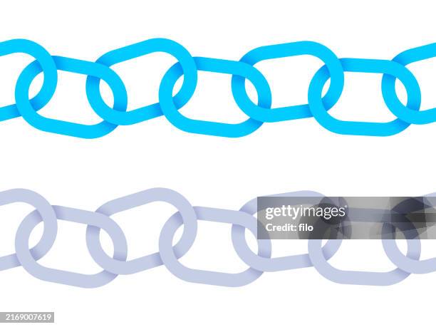 blau grau horizontaler kettenhintergrund nahtlos kachelbar wiederholen - kettenglied stock-grafiken, -clipart, -cartoons und -symbole