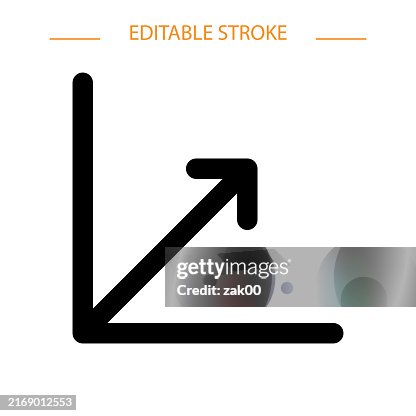 Chart Thin Line Icon - Editable Stroke Chart Thin Line Icon - Editable Stroke