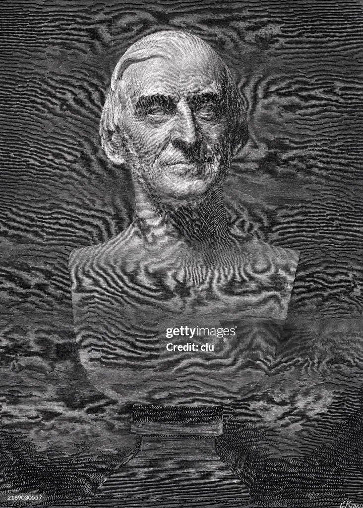 Bust of Ralph Waldo Emerson, American philosopher and writer