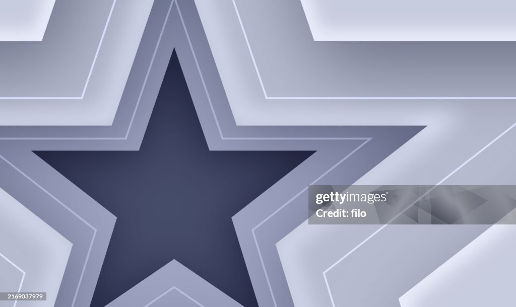Silver Star Background Frame Pattern