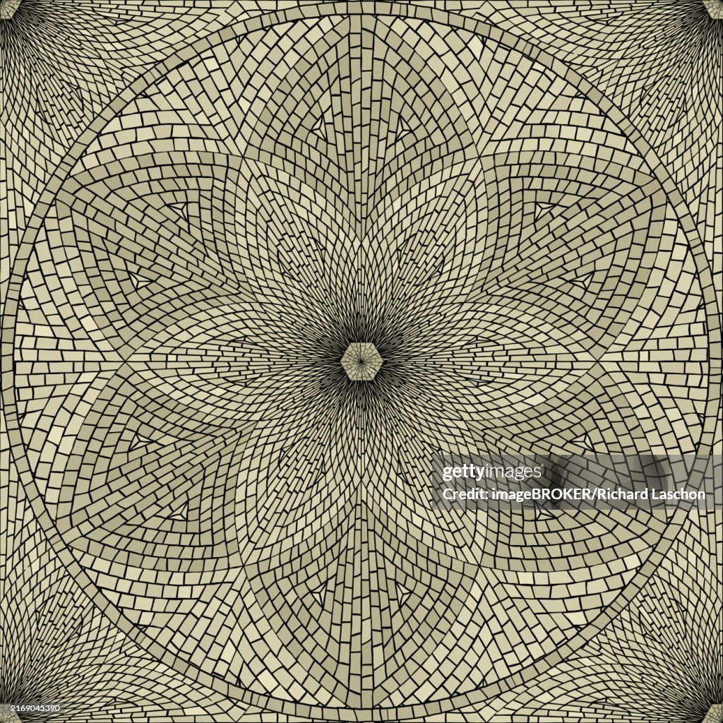 Stone Repeatable Pattern Seamless Stone Mosaic Pattern Round Repeating Design High-Res Vector ...