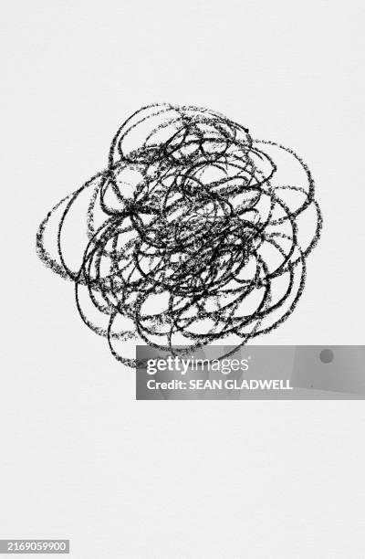 scribble circle - patrón de garabatos fotografías e imágenes de stock