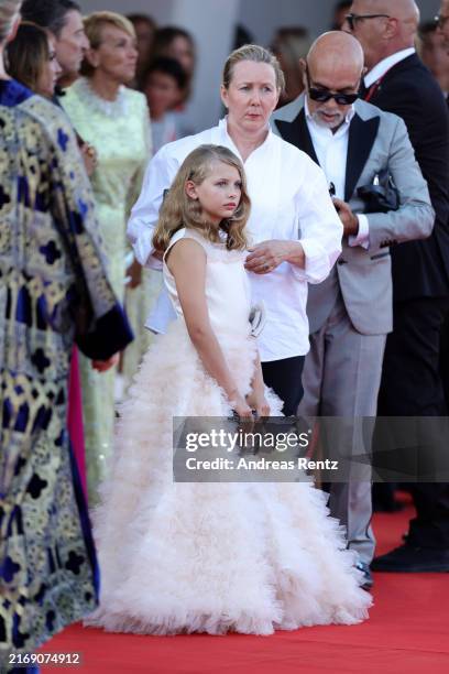 Edith Vivian Patricia Upton attends the "Venezia 81 Jury" photocall during the 81st Venice International Film Festival at on August 28, 2024 in...