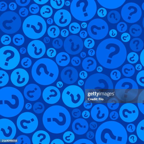 stockillustraties, clipart, cartoons en iconen met seamless repeating tileable question mark background - vragen