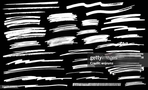 white grunge paint brush strokes background - chalkboard underline stock illustrations