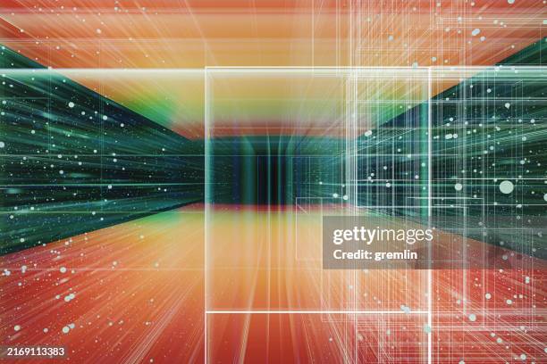 abstrakt hintergrund bild - virtual-reality-perspektive stock-fotos und bilder