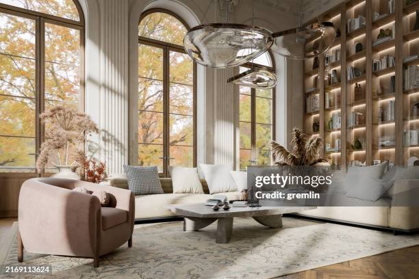 classic living room interior architecture - inomhus bildbanksfoton och bilder