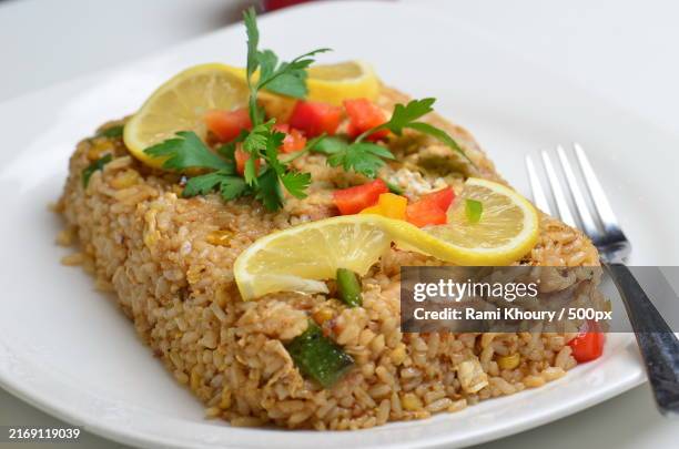 Closeup Of Food In Plate High-Res Stock Photo