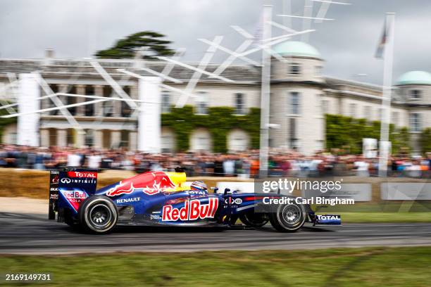 Red Bull-Renault RB7 during the Goodwood Festival Of Speed at Goodwood House & Estate, West Sussex, England on July 11, 2021 in Goodwood House &...