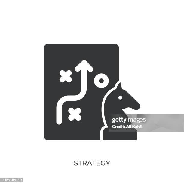 strategy glyph solid icon. solid icon that can be applied anywhere, simple, pixel perfect and modern style - business scorecard icon stock illustrations