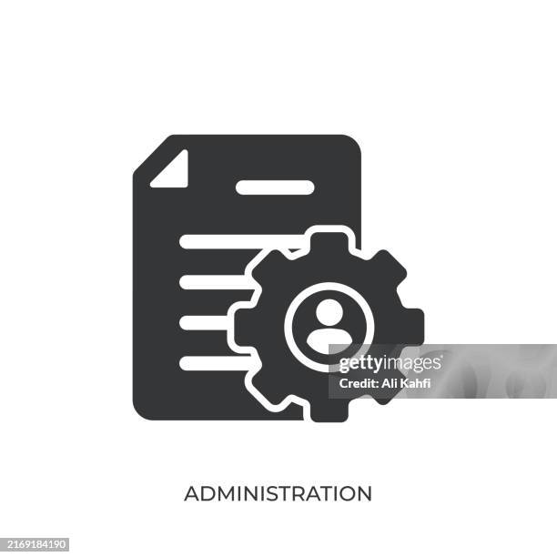 administration glyph solid icon. solid icon that can be applied anywhere, simple, pixel perfect and modern style - business scorecard icon stock illustrations