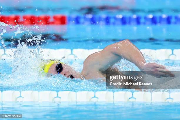 Brenden Hall of Team Australia competes during the Men's 400m Freestyle - S9 Heats on day one of the Paris 2024 Summer Paralympic Games at Paris La...