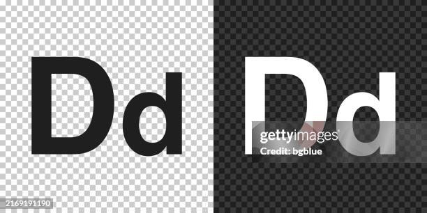 letter d - uppercase and lowercase. icon for design on blank background - d logo stock illustrations