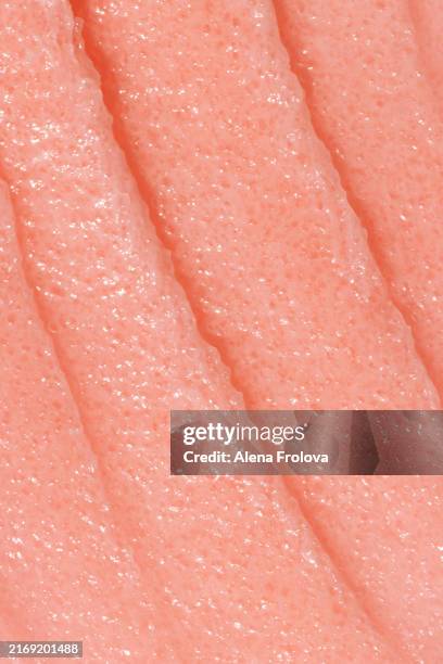 swatch of different textures cream scrub peeling gel serum - laver en frottant photos et images de collection