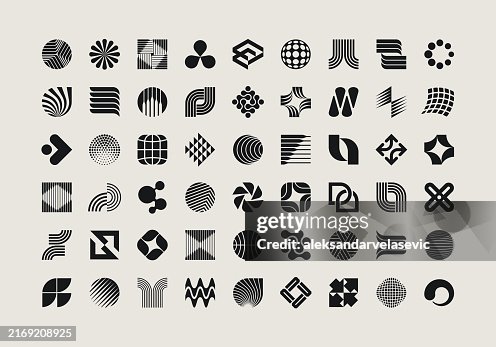 Geometric Icons Design Elements Collection Geometric Icons Design Elements Collection