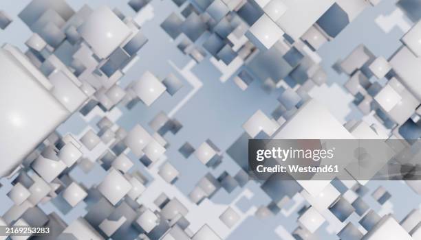 3d Rendering Of Abstract Cube Blocks In Exploding Pattern High-Res ...