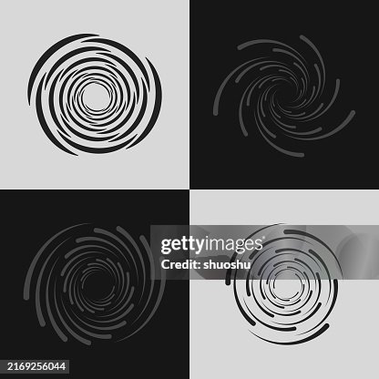 Abstract Black And White Simplicity Radial Symmetry Turning Pattern ...