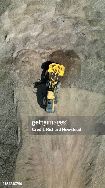 bulldozer - earth rock layers stock pictures, royalty-free photos & images