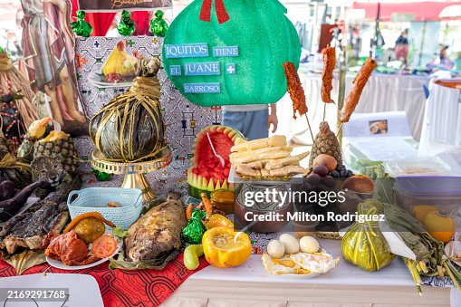 Juane with rice and chicken wrapped in Bijao leaves. Regional food from the Peruvian jungle. Juane with rice and chicken wrapped in Bijao leaves. Regional food from the Peruvian jungle.