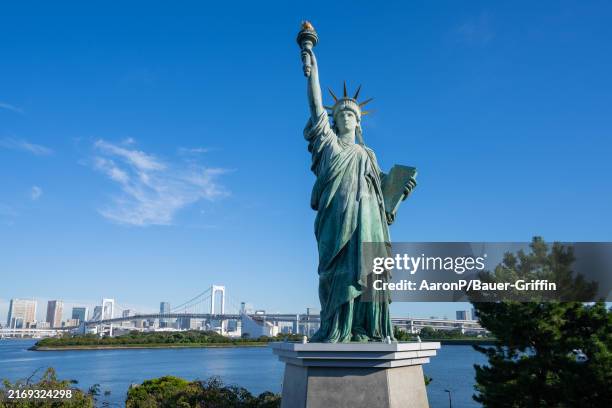 General views of the Odaiba Statue of Liberty on September 02, 2024 in Tokyo, Japan.