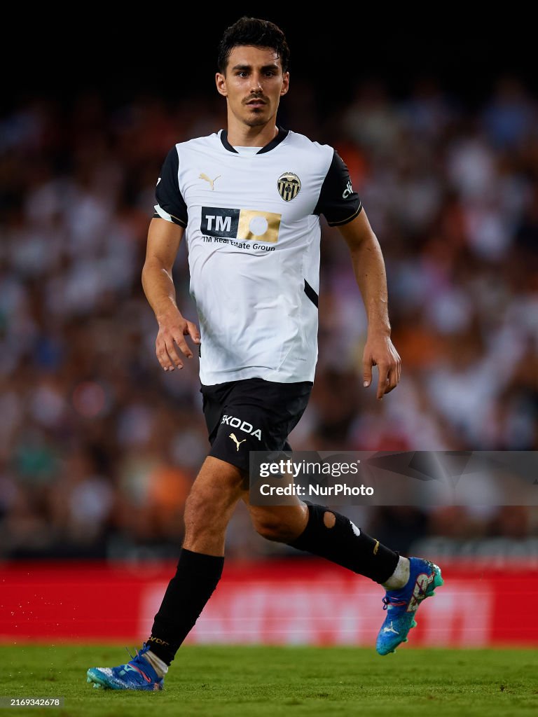 Labib Cf Andre Almeida of Valencia CF is in action during the LaLiga EA Sports ...
