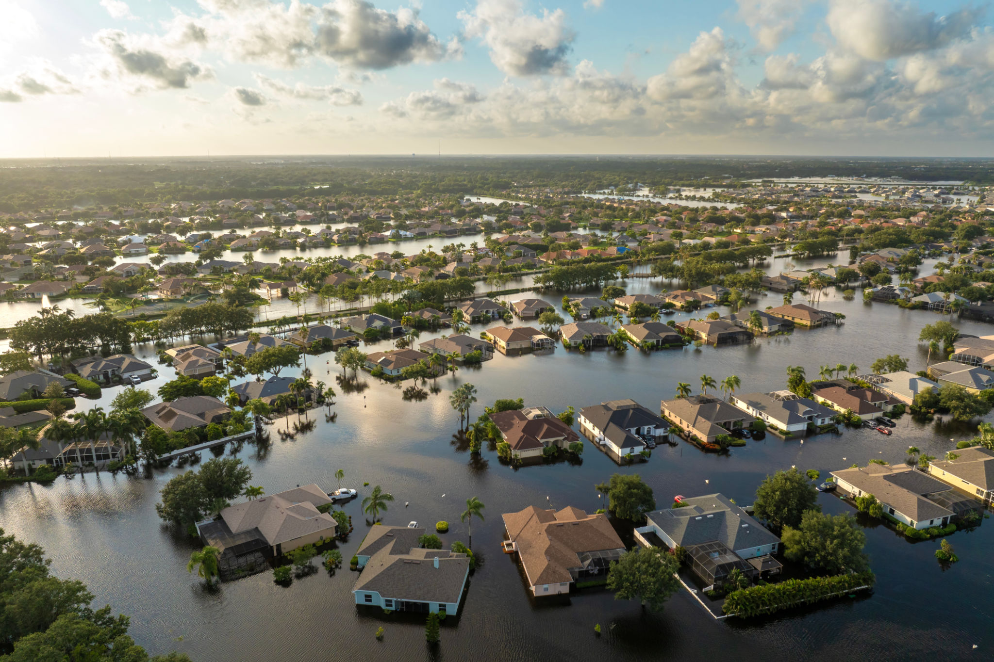 flooded area