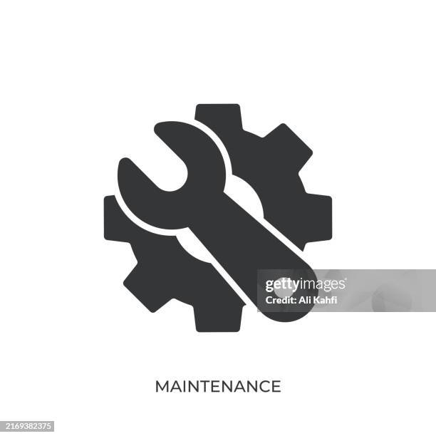 maintenance glyph solid icon. solid icon that can be applied anywhere, simple, pixel perfect and modern style - substitute player stock illustrations