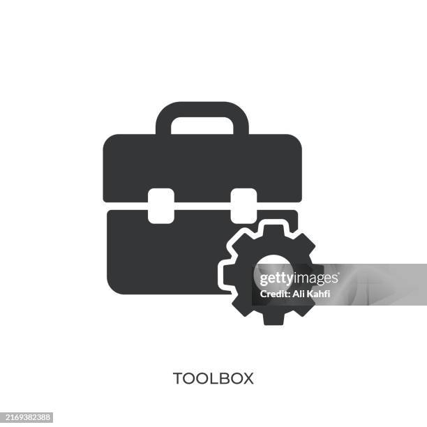 illustrazioni stock, clip art, cartoni animati e icone di tendenza di icona solida del glifo della casella degli strumenti. icona solida che può essere applicata ovunque, semplice, perfetta per i pixel e stile moderno - tecnico riparatore occupazione