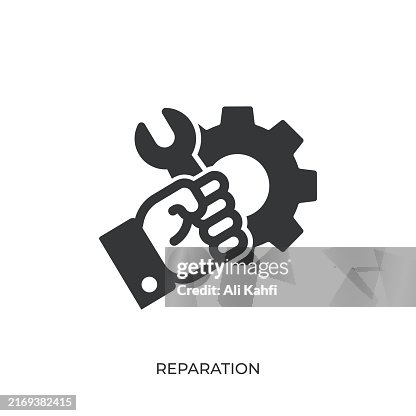 Reparation glyph solid icon. Solid icon that can be applied anywhere, simple, pixel perfect and modern style Reparation glyph solid icon. Solid icon that can be applied anywhere, simple, pixel perfect and modern style