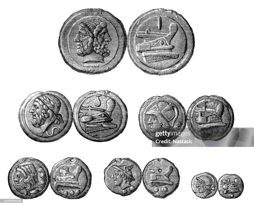 Roman Shell Coin Ancient Roman Coins High-Res Vector Graphic - Getty Images
