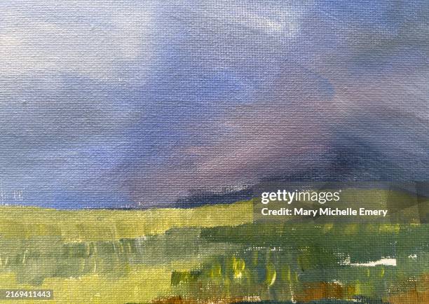 open landscape with dark sky - open fields stock illustrations