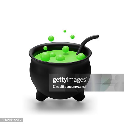3d Witch Cauldron. Vector 3d Witch Cauldron. Vector