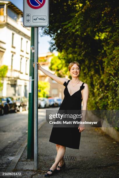 Leonie Benesch poses for the photographer during the 81st Venice International Film Festival on August 29, 2024 in Venice, Italy.