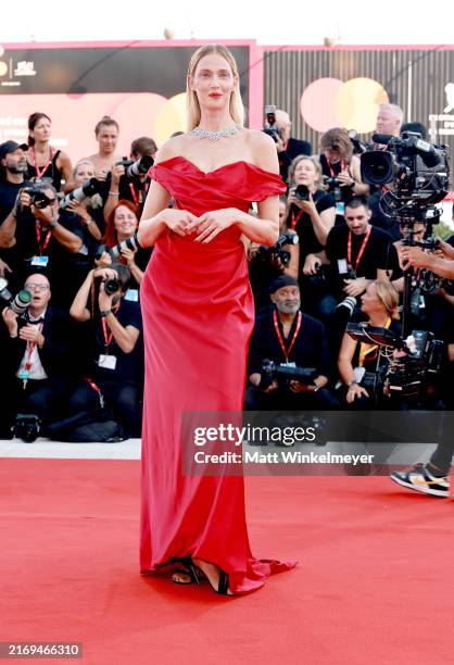 Eva Riccobono attends a red carpet for "Babygirl" during the 81st Venice International Film Festival at on August 30, 2024 in Venice, Italy.