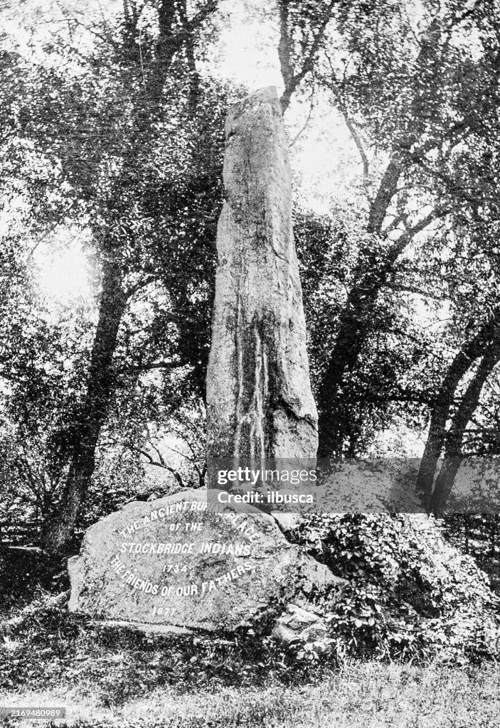 Antique Photograph: Old Stockbridge native burial place