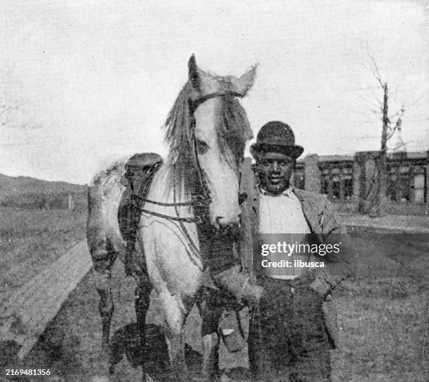 antique photograph: people in southern usa - georgia country stock illustrations