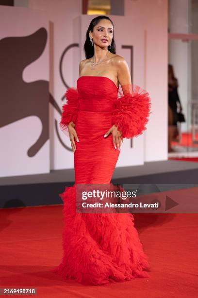Patricia Contreras attends the red carpet for "Three Friends" during the 81st Venice International Film Festival on August 30, 2024 in Venice, Italy.