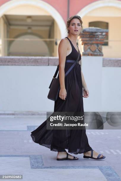 Giusy Buscemi is seen at the 81st Venice International Film Festival on August 30, 2024 in Venice, Italy.