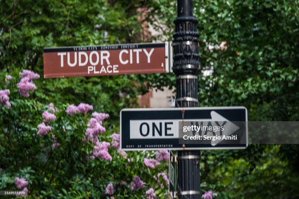 “Tudor City Place” “One Way” signs