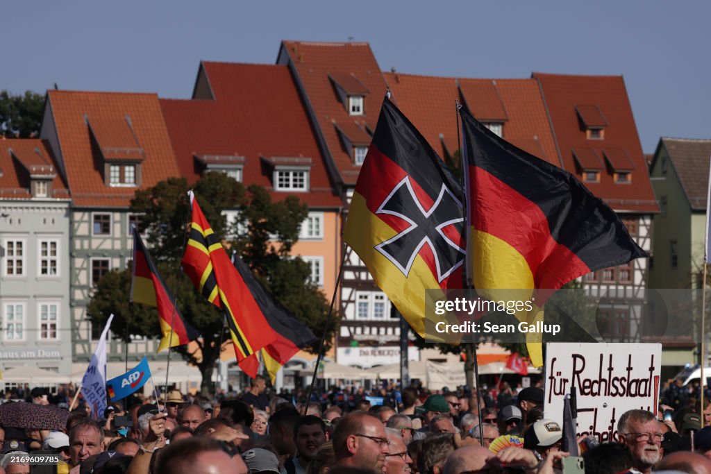 Alternative for Germany (AfD) Campaigns In Erfurt Day Before State Elections
