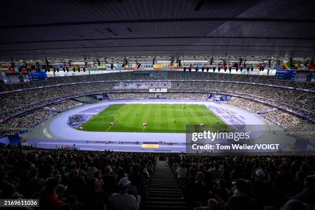 General View inside the Stadium during day three of the Paris 2024 Summer Paralympic Games at the Stade de France on August 31, 2024 in Paris, France.
