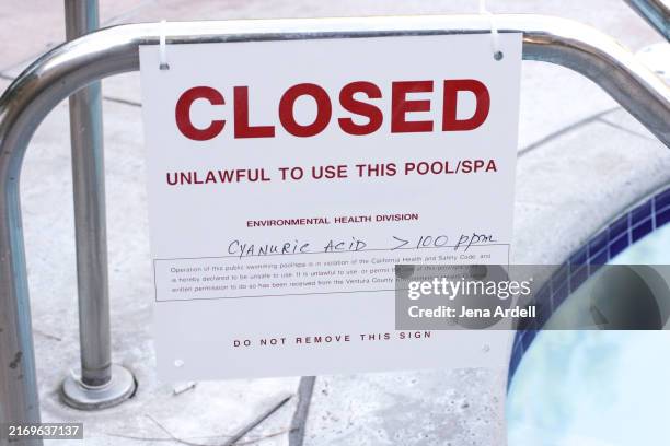 Pool Closure Warning Sign 2,517 Pool Warning Signs Stock Photos, High-Res Pictures, and Images ...