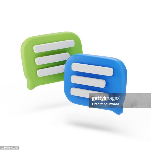 ilustrações, clipart, desenhos animados e ícones de balões de fala 3d. vetor - plataforma de mensagens online com marca registrada