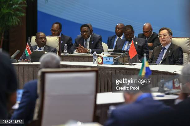 Kenya's President William Ruto and China's Vice Premier Ding Xuexiang attend the high-level meeting on high-quality belt and road cooperation, on the...