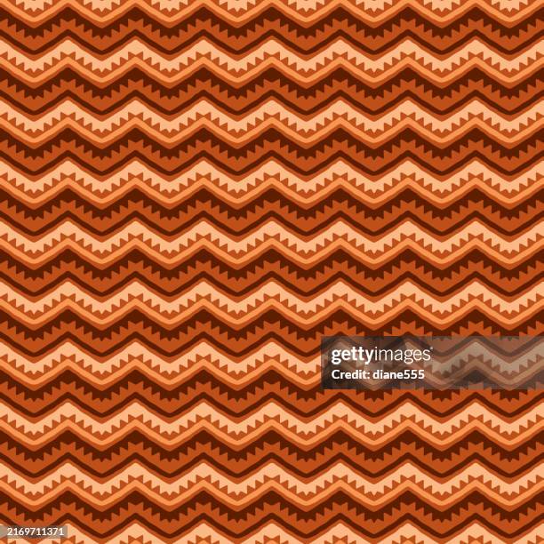 southwestern zig-zag seamless pattern - blanket background stock illustrations